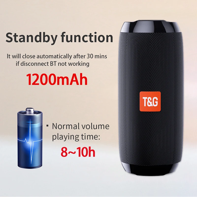 Wireless Bluetooth Speaker Bass Subwoofer Portable Waterproof Outdoor Boombox Column Outdoor USB AUX TF Music Stereo Loudspeaker
Wireless Bluetooth Speaker Bass Subwoofer Portable Waterproof Outdoor Boombox Column Outdoor USB AUX TF Music Stereo Loudspeaker
