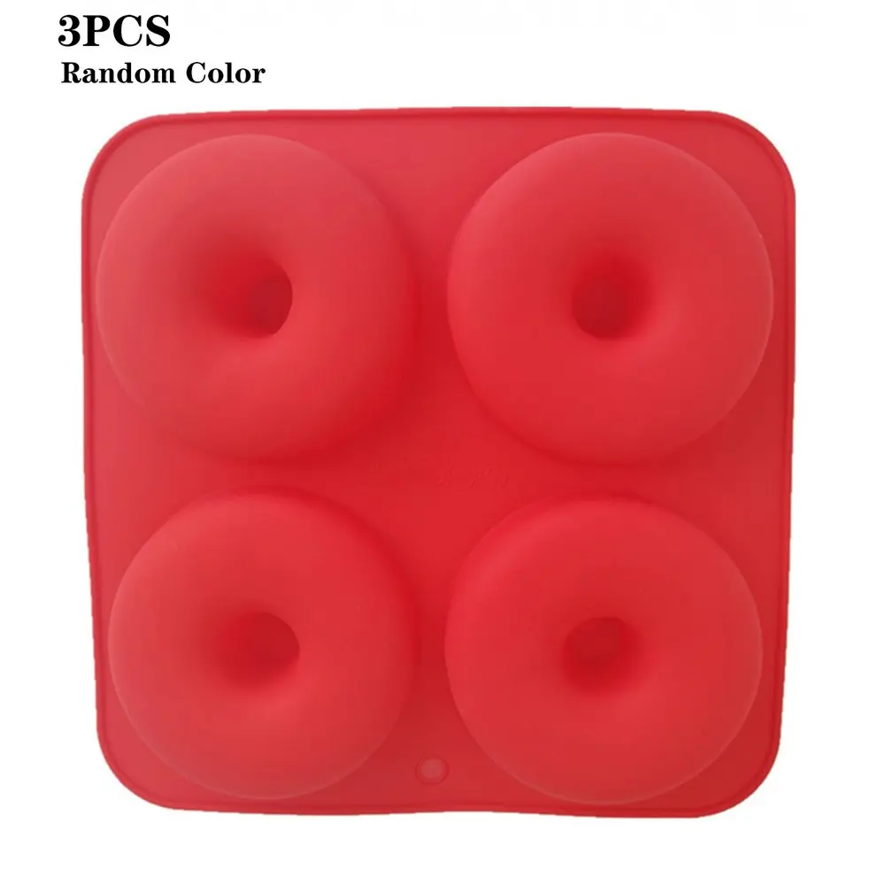 3pcs 4 Holes Non Stick Silicone Mold Hollow Doughnut Silicone Cake Mold Round Baking Tool Random Color
3pcs 4 Holes Non Stick Silicone Mold Hollow Doughnut Silicone Cake Mold Round Baking Tool Random Color