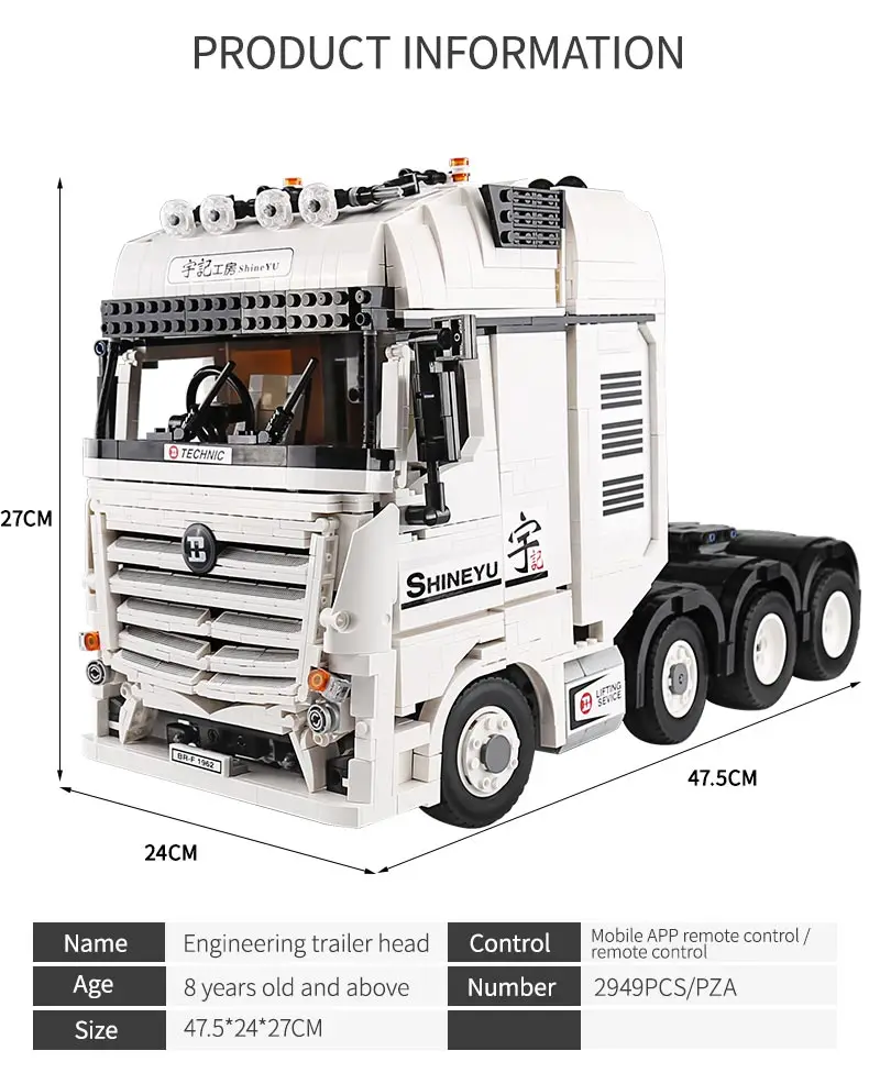 APP High-Tech Car Model The 42043 Arocs Truck Compatible With 20005 Building Blocks Assembly Toys Kit Kids Christmas Gift 
APP High-Tech Car Model The 42043 Arocs Truck Compatible With 20005 Building Blocks Assembly Toys Kit Kids Christmas Gift