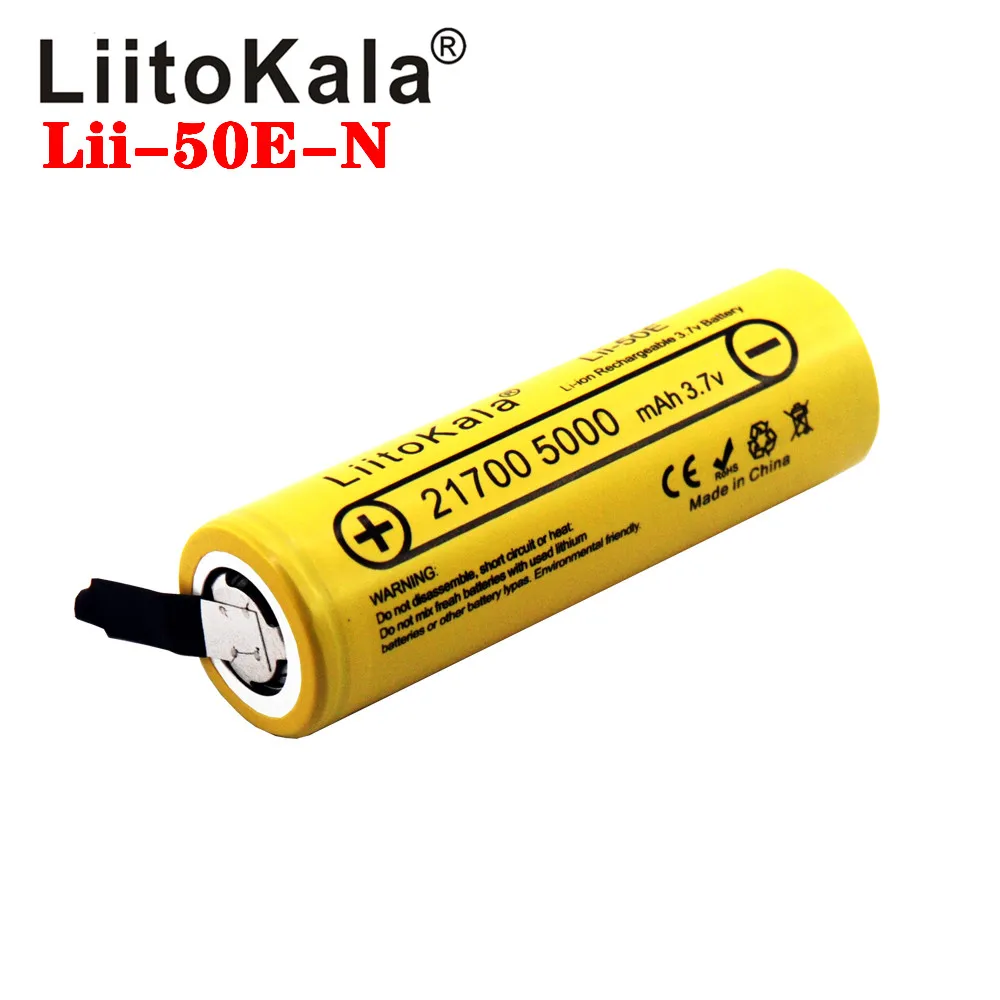 LiitoKala Lii-50E IMR 21700 5000mAh 3.7V 40A High Capacity Protected Flat Top Rechargeable Li-ion Battery+DIY Nicke
LiitoKala Lii-50E IMR 21700 5000mAh 3.7V 40A High Capacity Protected Flat Top Rechargeable Li-ion Battery+DIY Nicke