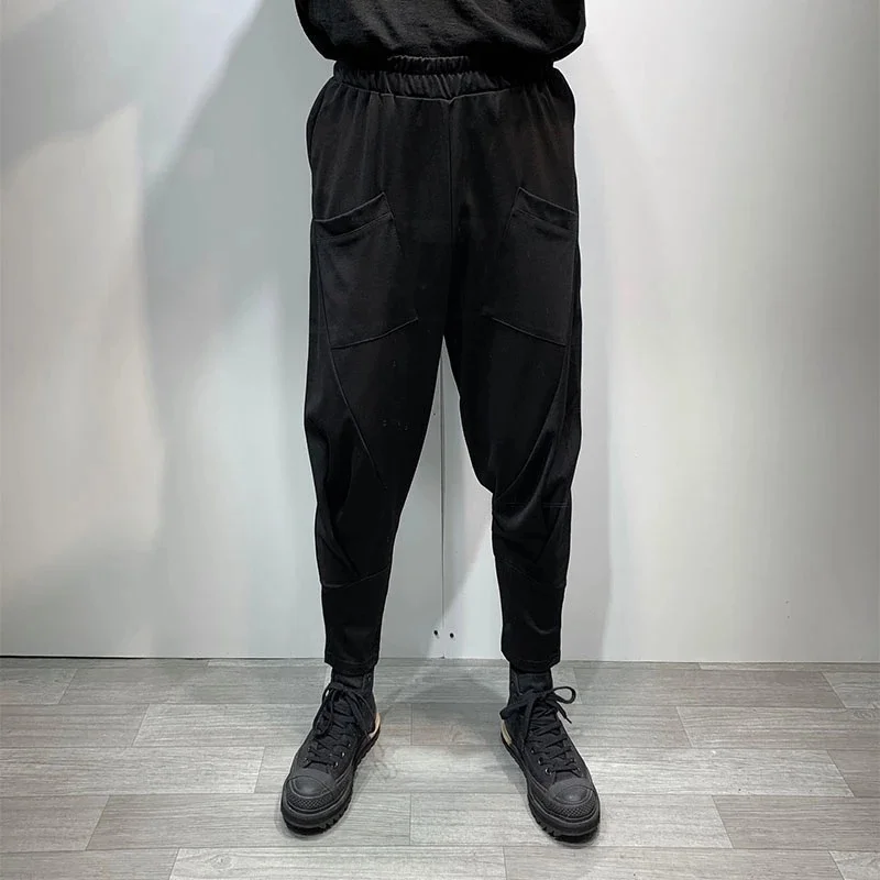 Брюки Harlan мужские большие темные, Модные свободные тонкие облегающие штаны, тонкие многофункциональные эластичные Капри, летние 
Брюки Harlan мужские большие темные, Модные свободные тонкие облегающие штаны, тонкие многофункциональные эластичные Капри, летние