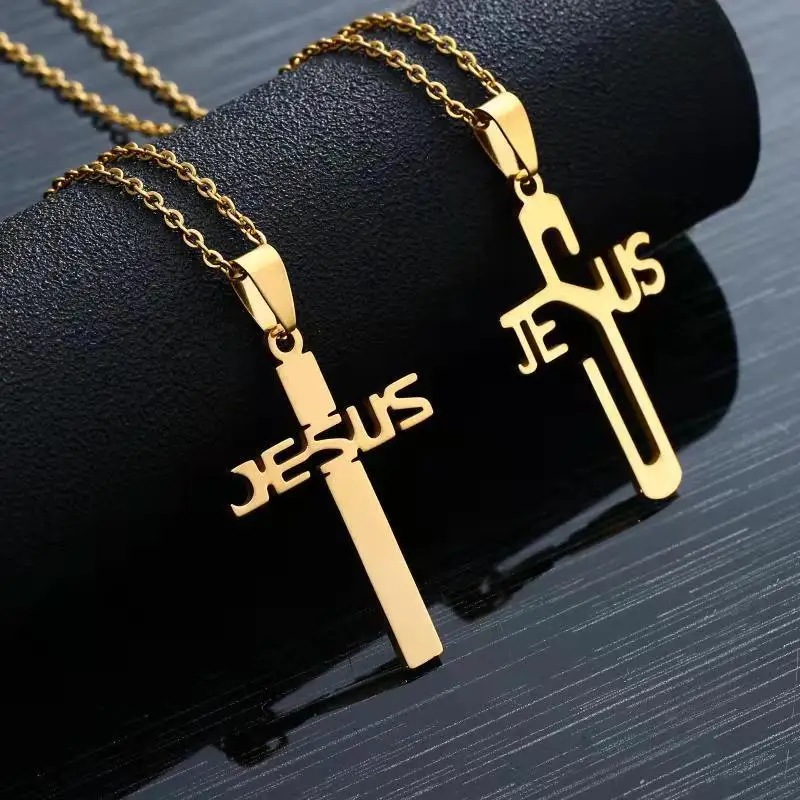 Jesus Cross Pendant Christian Nceklace Gold Color Stainless Steel Chains For Women And Men Religious Jewelry Gift Wholesale
Jesus Cross Pendant Christian Nceklace Gold Color Stainless Steel Chains For Women And Men Religious Jewelry Gift Wholesale