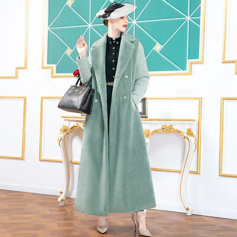Women Winter Fur Parka Plus Size X Long Thick Jacket Patchwork Warm Overcoat Double Breasted Manteau Femme Long Coat DZ1284
Women Winter Fur Parka Plus Size X Long Thick Jacket Patchwork Warm Overcoat Double Breasted Manteau Femme Long Coat DZ1284