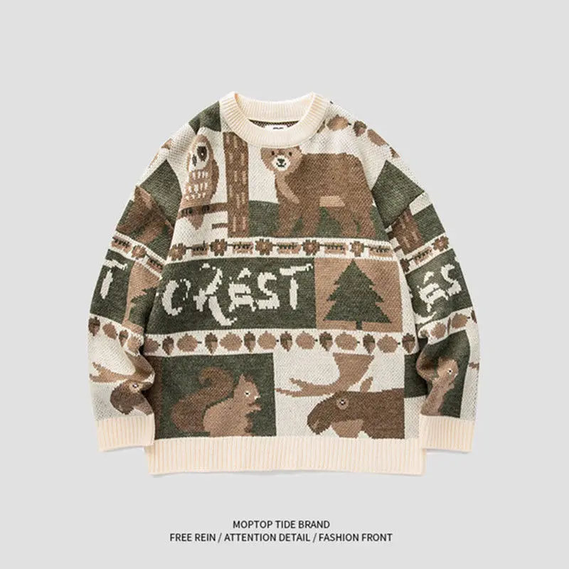 QWEEK Harajuku Women Winter Sweater Animal Print Long Sleeve Jumpers Vintage Knitted Pullover Korean 2021 Cute Couple Clothing
QWEEK Harajuku Women Winter Sweater Animal Print Long Sleeve Jumpers Vintage Knitted Pullover Korean 2021 Cute Couple Clothing