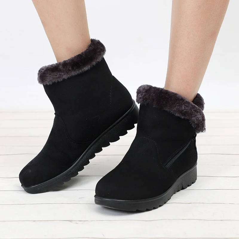 Women's Boots Women Ankle Boot Zip Winter Snow Booties Ladies Warm Fur Suede Flat Fashion Female Casual Shoes Plus Size
Women's Boots Women Ankle Boot Zip Winter Snow Booties Ladies Warm Fur Suede Flat Fashion Female Casual Shoes Plus Size