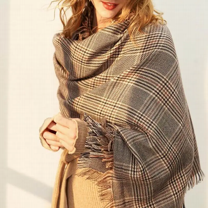 Bogeda New 100%Wool Scarf Women Luxury Brand Winter Warm Houndstooth Scarfs Thick High Quality Natural Fabric Free Shipping
Bogeda New 100%Wool Scarf Women Luxury Brand Winter Warm Houndstooth Scarfs Thick High Quality Natural Fabric Free Shipping