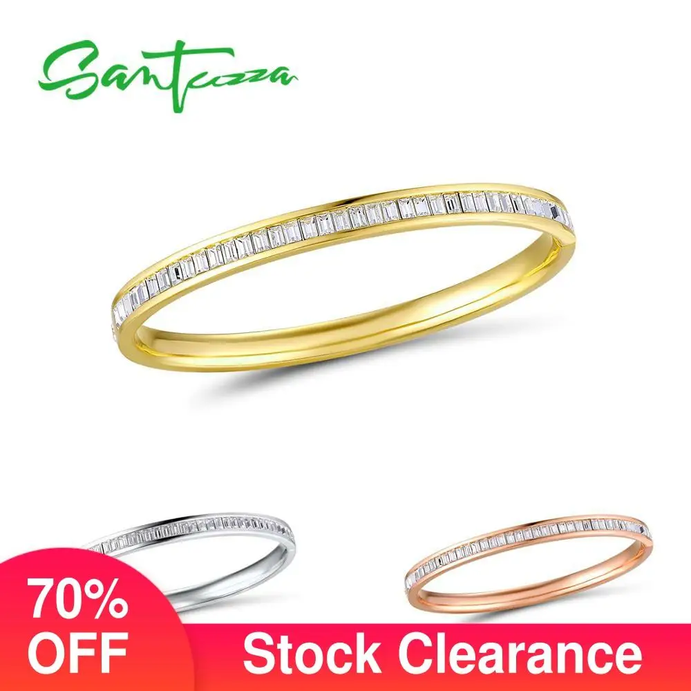 SANTUZZA Bangle For Woman Multi-Color Concise top quality Bracelet Bangle Sparkling Crystal Elegant Trendy Party Fashion Jewelry
SANTUZZA Bangle For Woman Multi-Color Concise top quality Bracelet Bangle Sparkling Crystal Elegant Trendy Party Fashion Jewelry