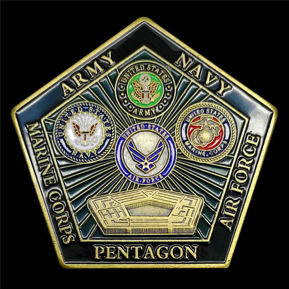 Collection == Rare == U.S. Military Medal = = Navy Pentagon Badge Challenge Coin collectibles 
Collection == Rare == U.S. Military Medal = = Navy Pentagon Badge Challenge Coin collectibles