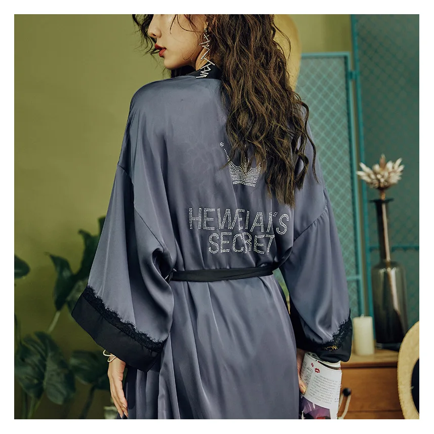 2PCS Robe Set Women Sexy Lace Sleepwear Casual Backless Nightwear Intimate Lingerie Satin Bathrobe Gown Summer New Nightgown
2PCS Robe Set Women Sexy Lace Sleepwear Casual Backless Nightwear Intimate Lingerie Satin Bathrobe Gown Summer New Nightgown