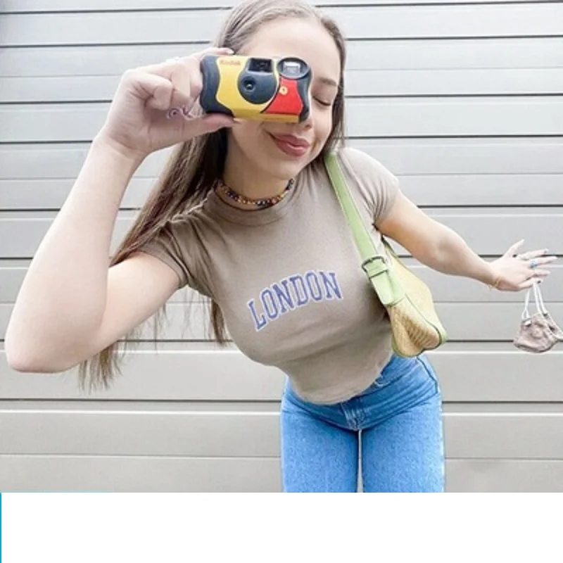 American street Y2K retro Harajuku light coffee round neck short sleeve T-shirt top women color letter printing Slim sexy short
American street Y2K retro Harajuku light coffee round neck short sleeve T-shirt top women color letter printing Slim sexy short