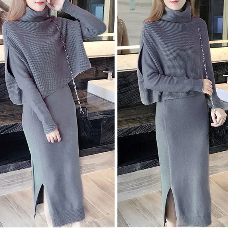 Women's Fashion Two-piece Knitted Suit 2021 Spring Autumn New Korean Temperament is Thin and Versatile Base Sweater Dress Sets
Women's Fashion Two-piece Knitted Suit 2021 Spring Autumn New Korean Temperament is Thin and Versatile Base Sweater Dress Sets