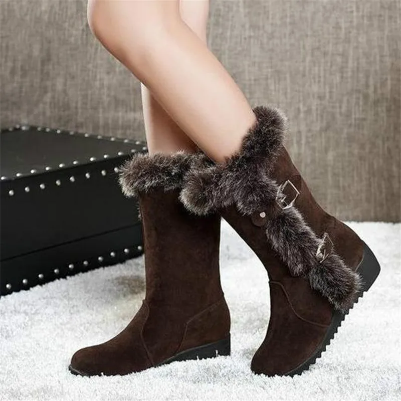 Brown New Winter Women Casual Warm Fur Mid-Calf Boots Shoes Women Slip-On Round Toe Flats Snow Boots Shoes Muje Plus Size 35-42
Brown New Winter Women Casual Warm Fur Mid-Calf Boots Shoes Women Slip-On Round Toe Flats Snow Boots Shoes Muje Plus Size 35-42