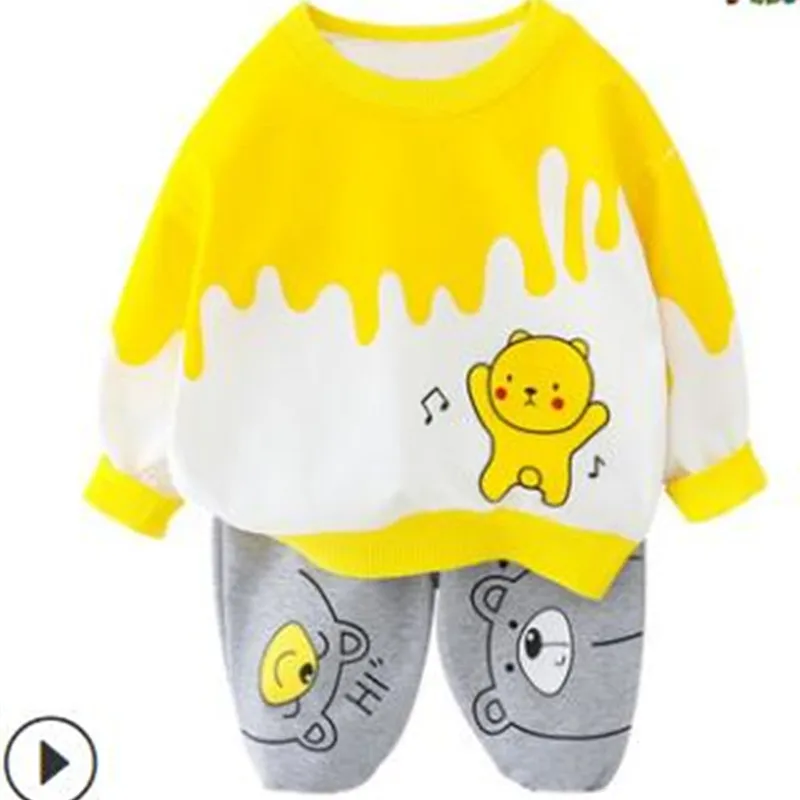 Fashion Baby Clothes Boys Set Cartoon Cute T-shirt + Harem Suit Spring 2 PCS Child Fall Costume Children Clothing O-neck
Fashion Baby Clothes Boys Set Cartoon Cute T-shirt + Harem Suit Spring 2 PCS Child Fall Costume Children Clothing O-neck