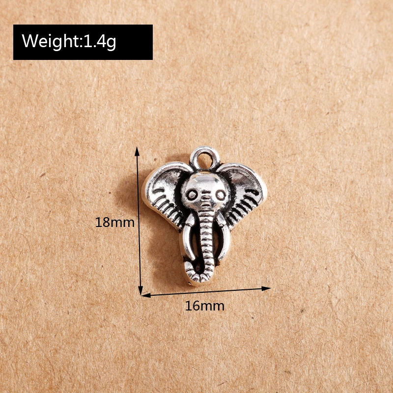 20pcs Elephants Charms Metal Alloy Silver Color Animals Pendant DIY Jewelry Findings Fit Bracelet Necklace 16*18mm
20pcs Elephants Charms Metal Alloy Silver Color Animals Pendant DIY Jewelry Findings Fit Bracelet Necklace 16*18mm