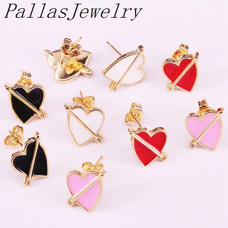 10Pairs Fashion Jewelry For Women Enamel Heart Stud Earrings Bridal Engagement Earring 10*12mm
10Pairs Fashion Jewelry For Women Enamel Heart Stud Earrings Bridal Engagement Earring 10*12mm