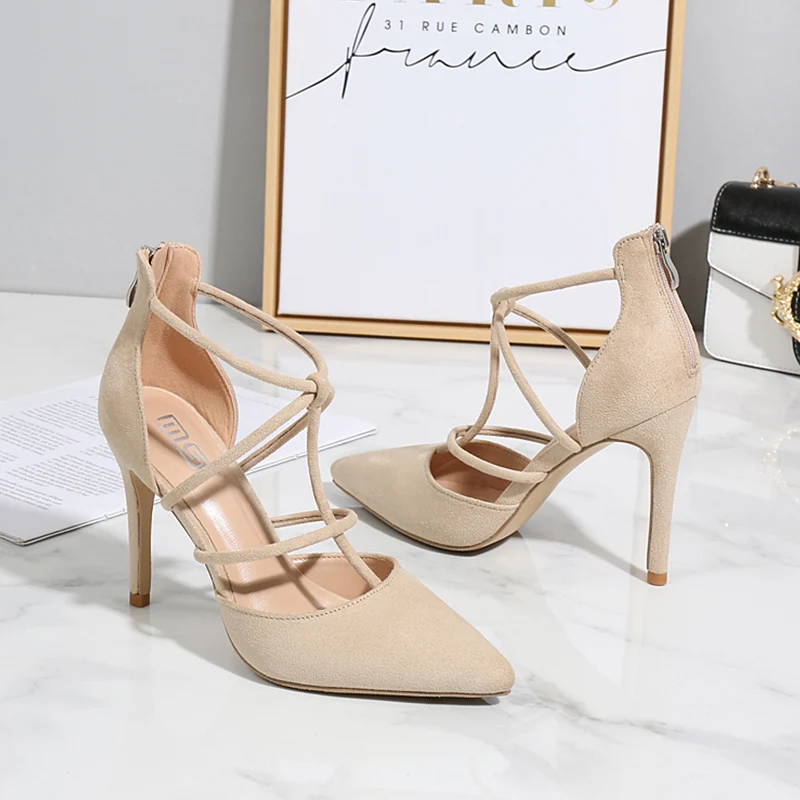 Women's shoes 2021 summer thin heel pointed toe metal zipper sexy high heels new fashion comfortable flock sandals office 34-41
Women's shoes 2021 summer thin heel pointed toe metal zipper sexy high heels new fashion comfortable flock sandals office 34-41