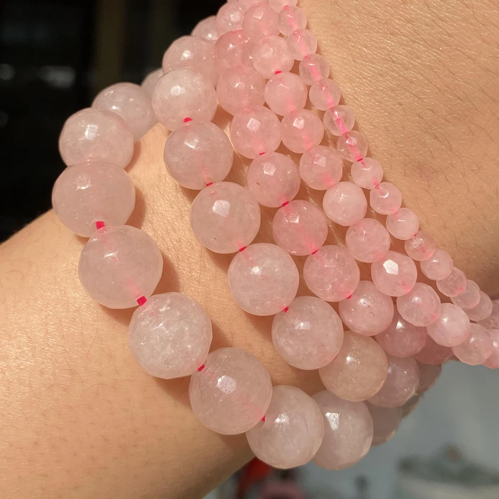Natural Stone Faceted Rose Pink Quartzs Round Loose Spacer Beads For Jewelry Making Diy Bracelet Charm Accessories 4 6 8 10 12mm
Natural Stone Faceted Rose Pink Quartzs Round Loose Spacer Beads For Jewelry Making Diy Bracelet Charm Accessories 4 6 8 10 12mm