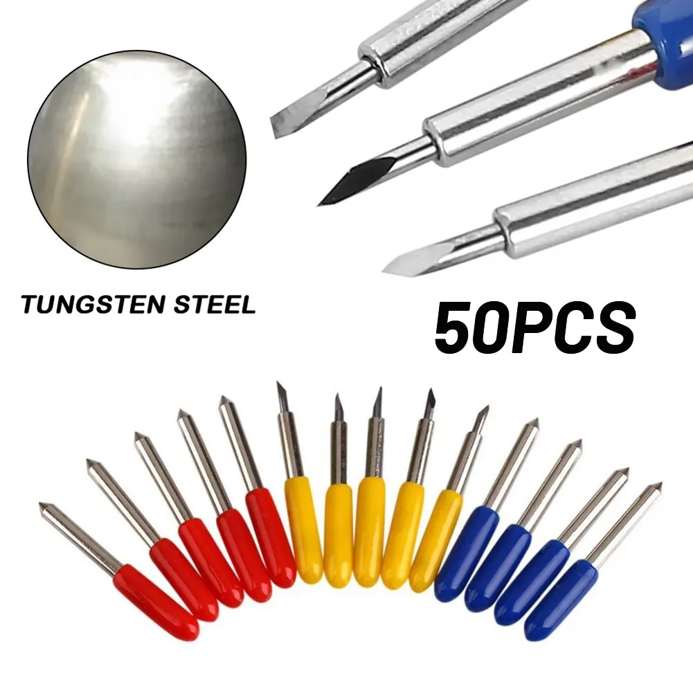 50Pcs 30/45/60 Degrees For Roland Cricut Plotter Blade For Power Tools Cutting Tool Roland Cutter Tungsten Steel Sturdy Duraable
50Pcs 30/45/60 Degrees For Roland Cricut Plotter Blade For Power Tools Cutting Tool Roland Cutter Tungsten Steel Sturdy Duraable