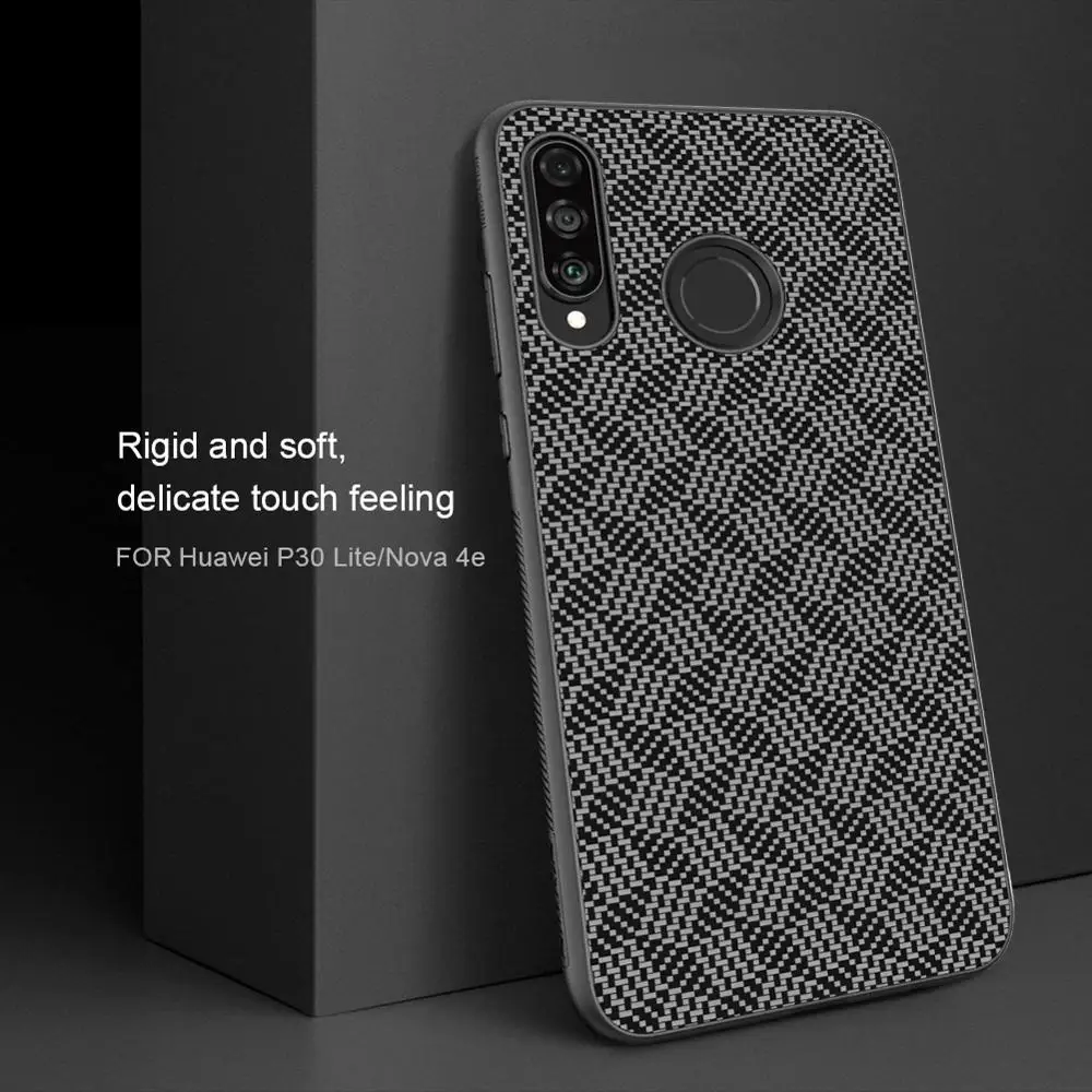 Чехлы с 3d текстурой для Huawei P30 Lite Nova 4E чехол накладка Nillkin Жесткий ПК + мягкий из