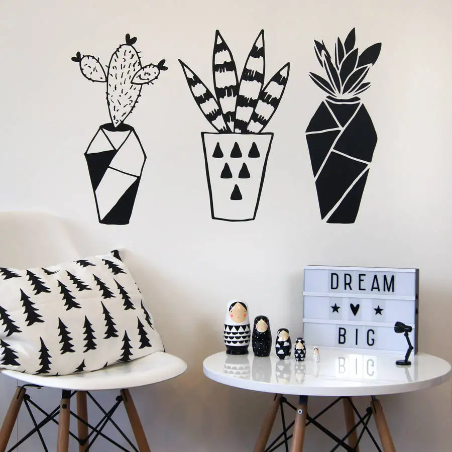 Geometric Cactus Potted Plants Wall Sticker Home Decor Living Room Bedroom Wall Art Murals Decoration Wallpaper
Geometric Cactus Potted Plants Wall Sticker Home Decor Living Room Bedroom Wall Art Murals Decoration Wallpaper