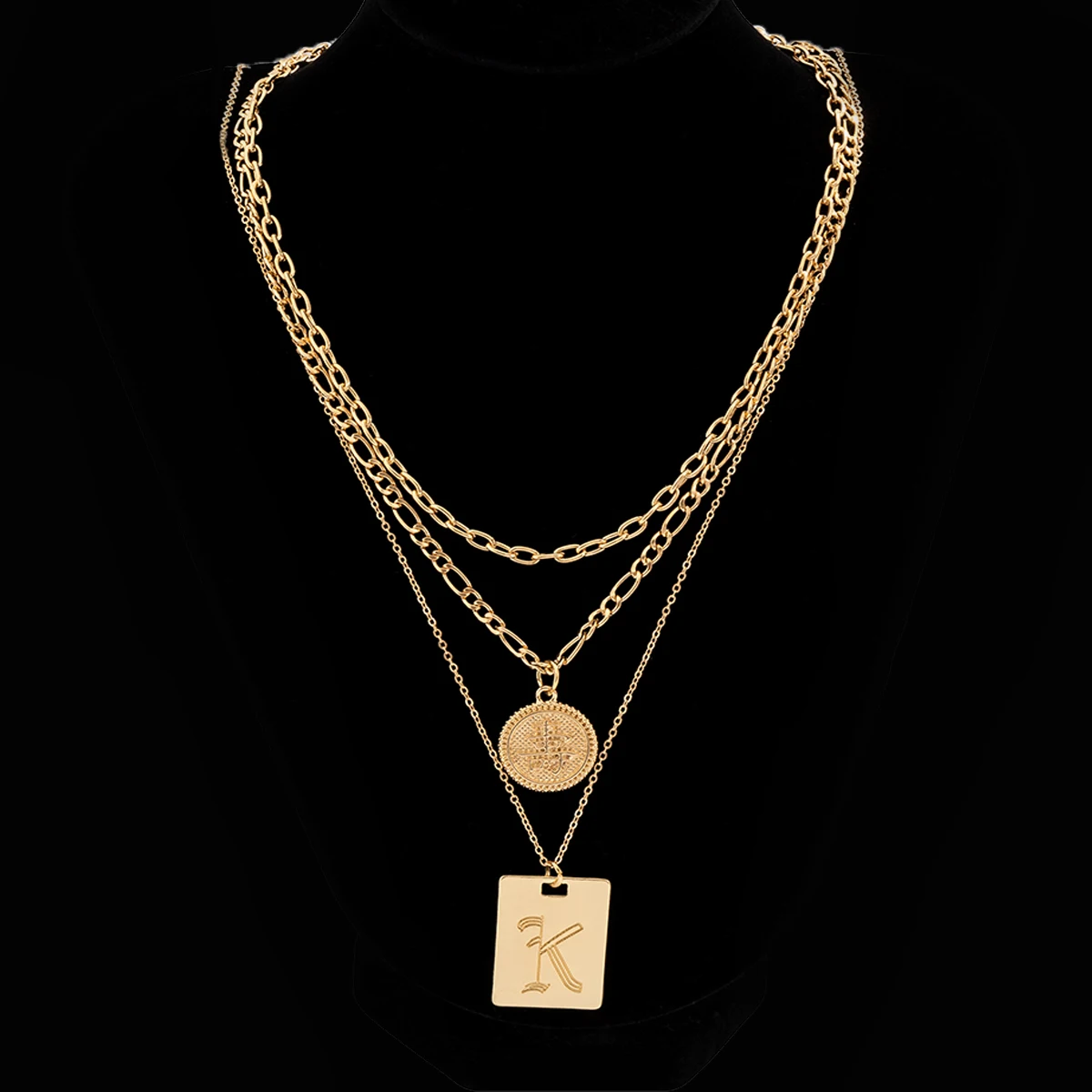 KunJoe 3pcs/set Fashion Simple Geometric Round Square Pendant Necklace for Women Punk Multilayered Link Chain Necklace Jewelry
KunJoe 3pcs/set Fashion Simple Geometric Round Square Pendant Necklace for Women Punk Multilayered Link Chain Necklace Jewelry