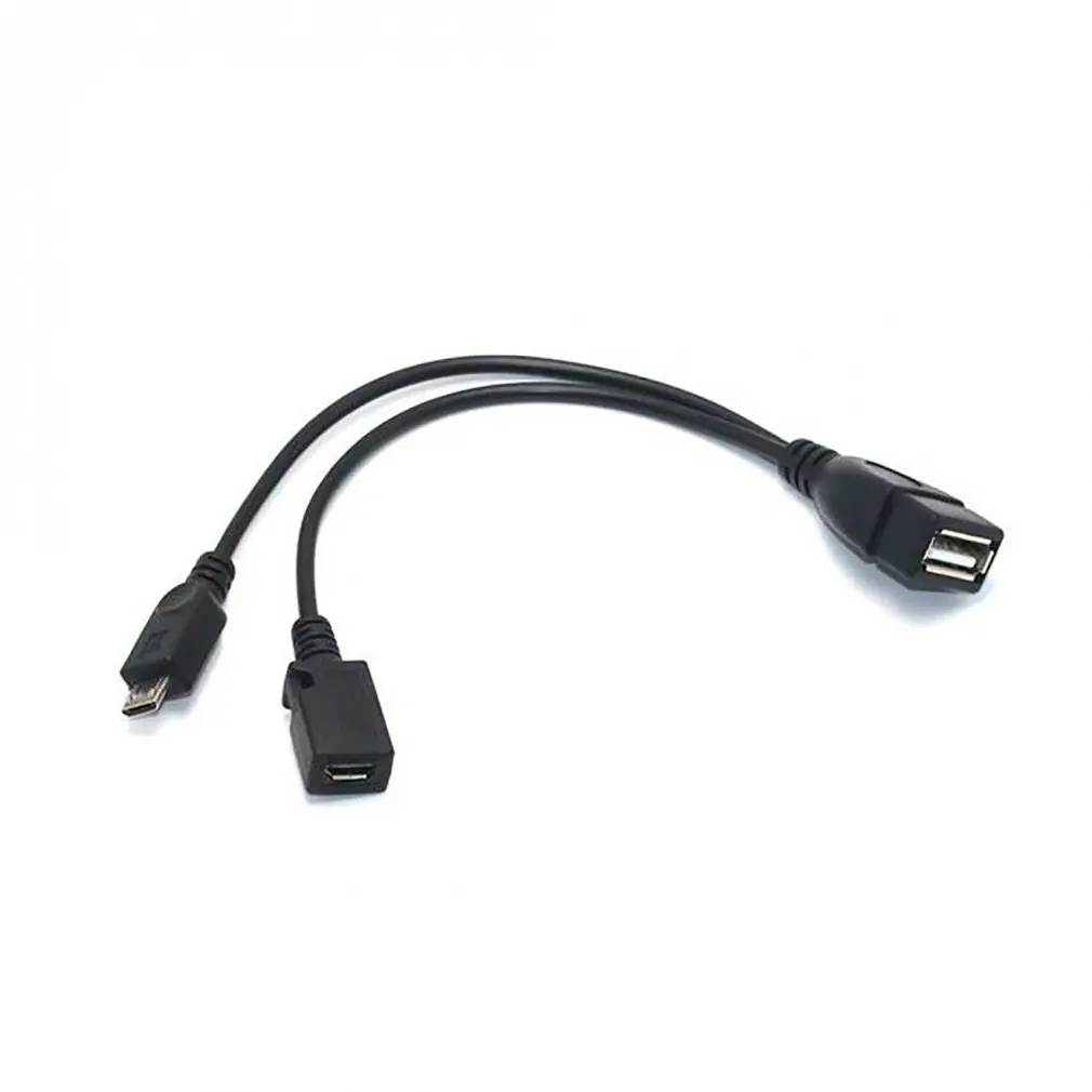 

1 в 2 OTG микро-Usb узловой мощный Y-образный разветвитель Usb-адаптер к Mirco 5-контактному штырьковому кабелю Прочный Микро-USB OTG кабель