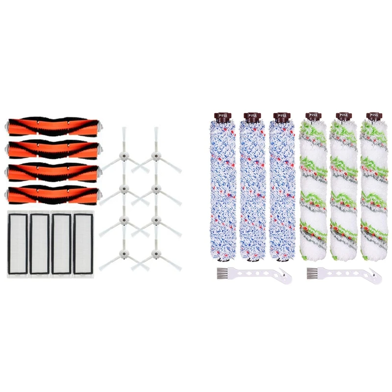 2 Set Vacuum Cleaner Parts: 1 Set Main Brush Side Brush Filter & 1 Set Replacement Multi Surface Pet Brush Roll Kit
2 Set Vacuum Cleaner Parts: 1 Set Main Brush Side Brush Filter & 1 Set Replacement Multi Surface Pet Brush Roll Kit