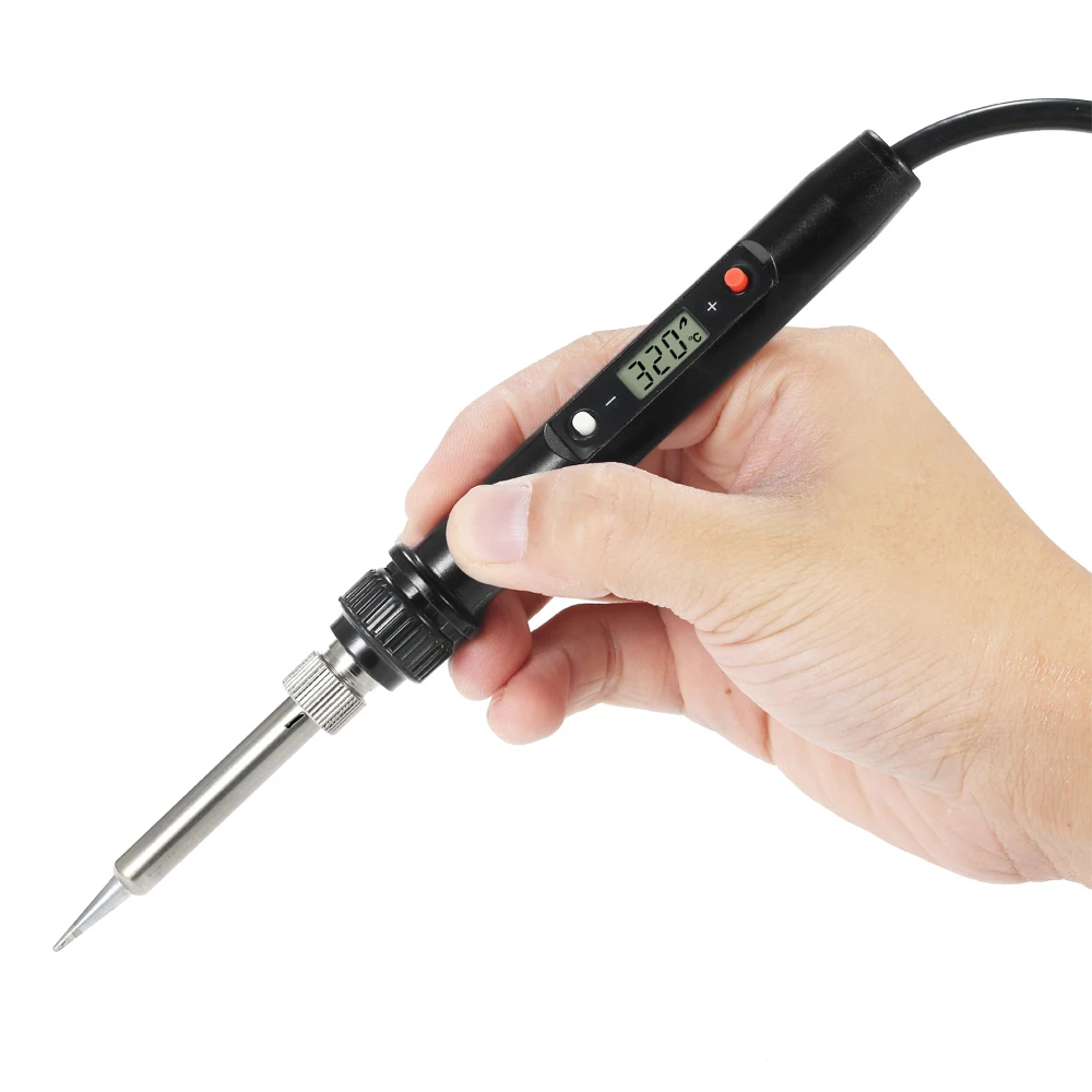 80W Professional LCD Digital Temperature Adjustable Electric Soldering Iron Tool Lead-free Mini Soldering Station 
80W Professional LCD Digital Temperature Adjustable Electric Soldering Iron Tool Lead-free Mini Soldering Station