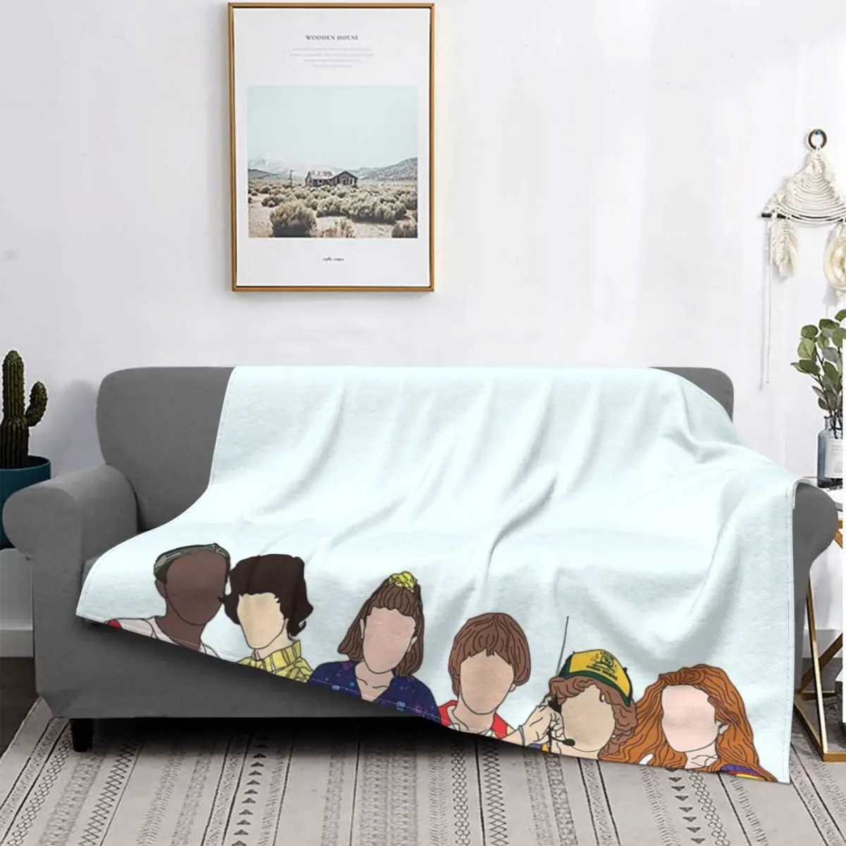 Stranger Things-Manta con capucha para el hogar, cobertor de cama a cuadros para sofá, cobertor de invierno, 3 unidades 
Stranger Things-Manta con capucha para el hogar, cobertor de cama a cuadros para sofá, cobertor de invierno, 3 unidades