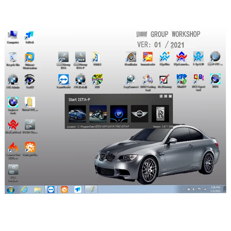 2021 01 Icom A2 B C программное обеспечение в 500 Гб hdd жесткий диск для BMW ICOM d 4 27 p 3.67.1.006