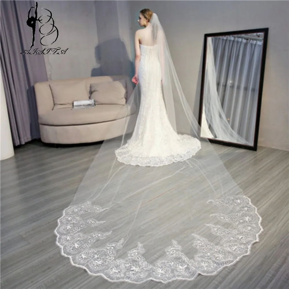 Simple Lace Appliqué On Tail Bridal Veil Chapel Train 3*3 Meters White And Beige Wedding Accessories Velos De Novia Velo
Simple Lace Appliqué On Tail Bridal Veil Chapel Train 3*3 Meters White And Beige Wedding Accessories Velos De Novia Velo