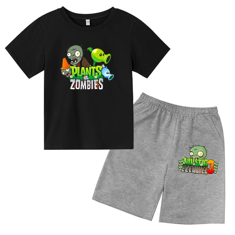New Summer Unisex 4-14t Casual Cotton Cartoon Game Plant Print Short Suit Teenage T-shirt+pant
New Summer Unisex 4-14t Casual Cotton Cartoon Game Plant Print Short Suit Teenage T-shirt+pant