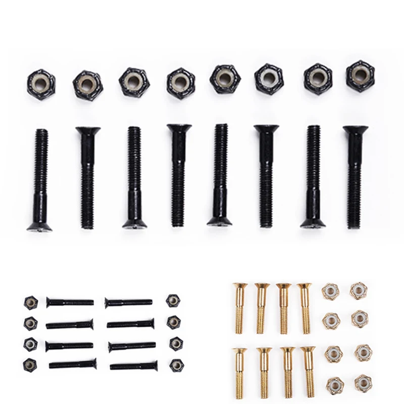 16 Pcs M5 25-30MM Skateboard Replacement Screws Nuts Carbon Steel Screws Bolts Four-Wheeled Skateboard Longboard Accessories
16 Pcs M5 25-30MM Skateboard Replacement Screws Nuts Carbon Steel Screws Bolts Four-Wheeled Skateboard Longboard Accessories