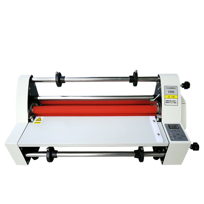 

13" 350mm Laminator V350 Cold Hot Roll Four Rollers Laminating Machine 220V/110V