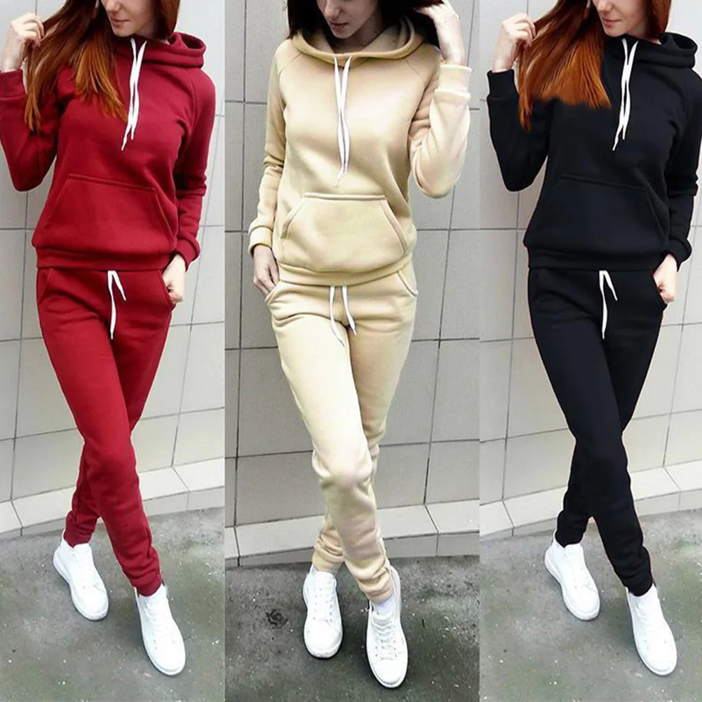 New Arrival Women Pullover Hoodie Pockets Sweatshirt Pants Set Outdoor Sport Jogger Sweatsuit
New Arrival Women Pullover Hoodie Pockets Sweatshirt Pants Set Outdoor Sport Jogger Sweatsuit