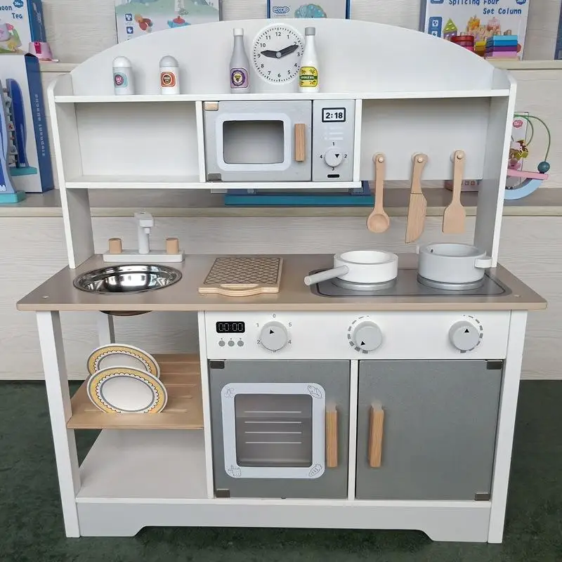 Children's Wooden Kitchenware High Grade Family Kitchen Combination Toys Play House Kids Pretend Playreal Simulation Cooking Set
Children's Wooden Kitchenware High Grade Family Kitchen Combination Toys Play House Kids Pretend Playreal Simulation Cooking Set