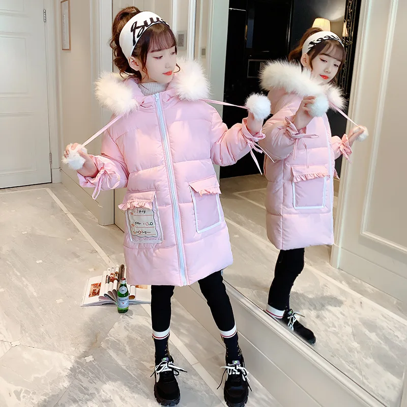 Sweet Princess Warm Down Cotton Jacket Children Thick Plush Hoodie Outerwear Teenage Girls Mid-length Casual Coat 9 10 11 12 13Y
Sweet Princess Warm Down Cotton Jacket Children Thick Plush Hoodie Outerwear Teenage Girls Mid-length Casual Coat 9 10 11 12 13Y