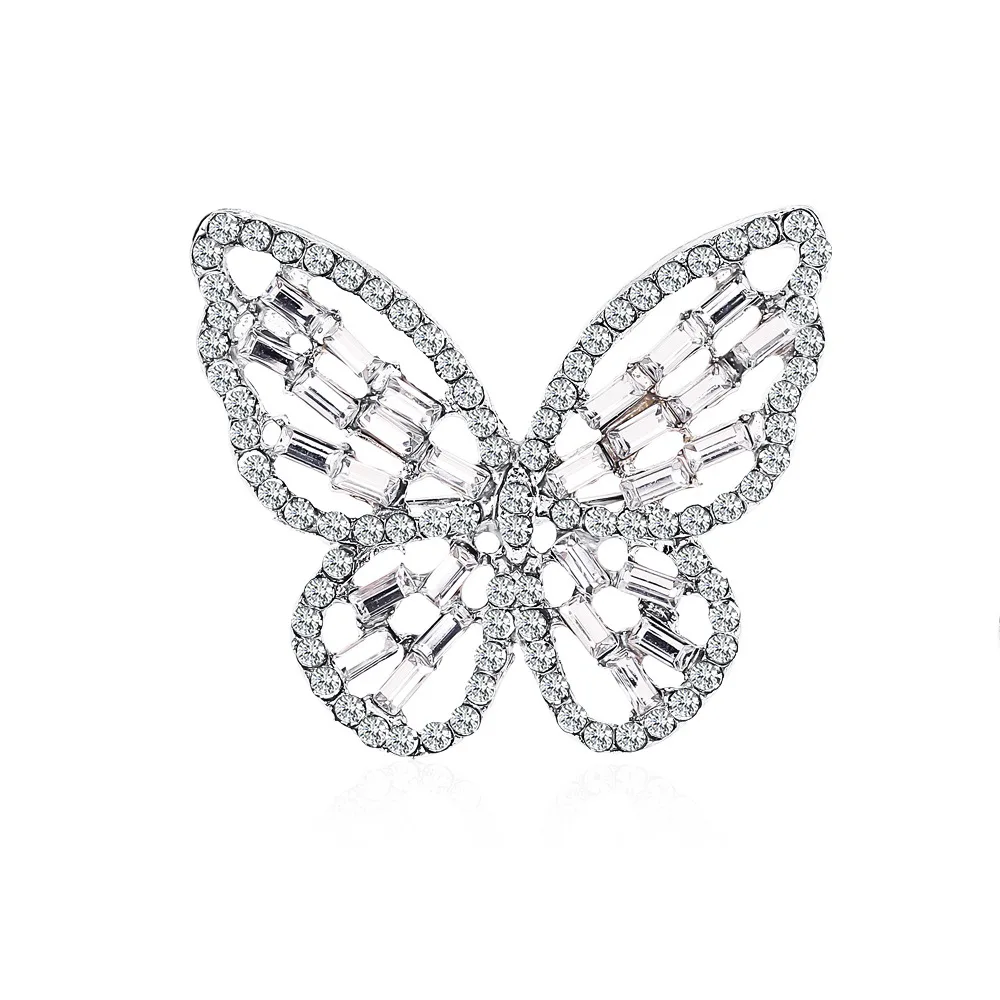 ZYZQ массивное кольцо с полыми бабочками для женщин модное блестящее Открытое