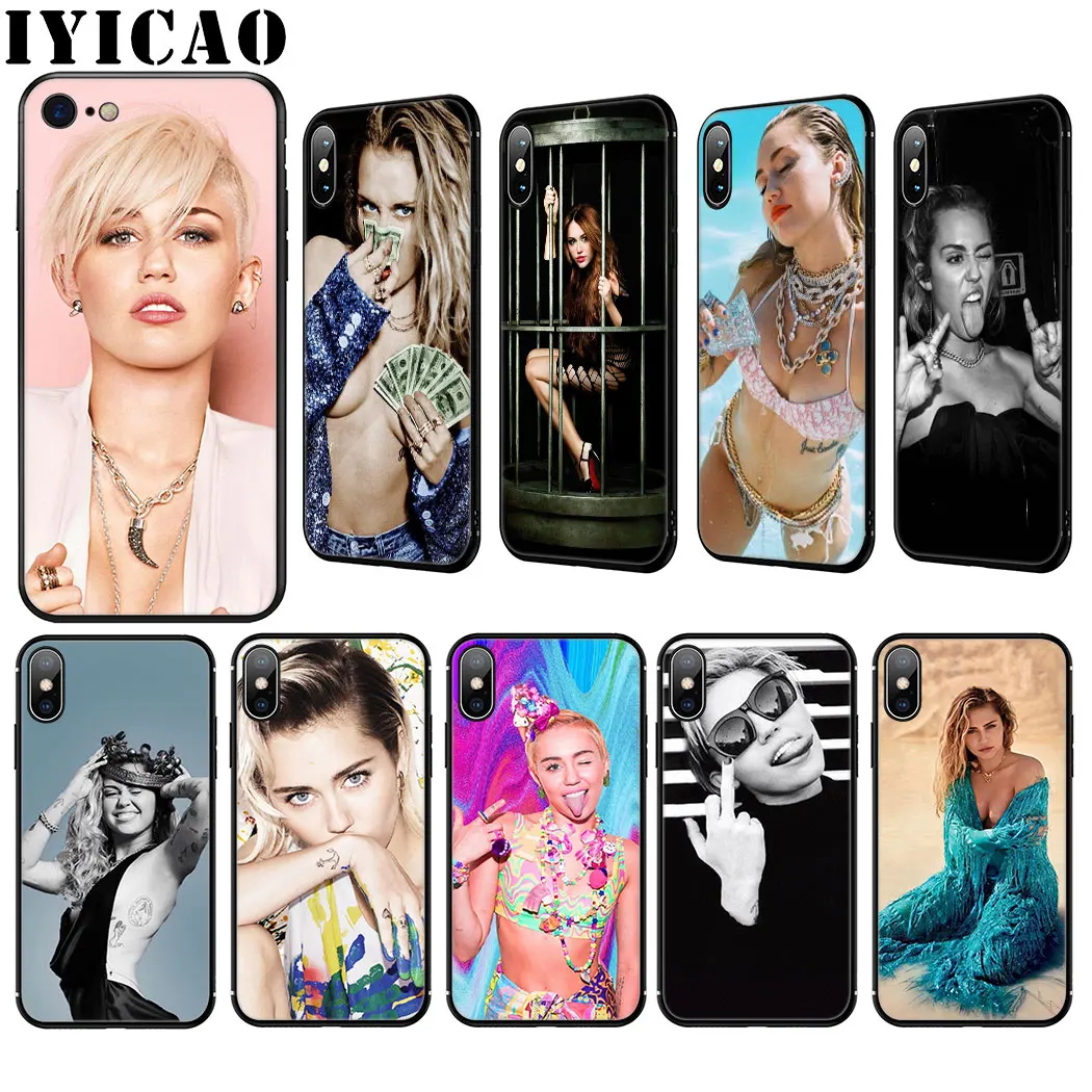 Мягкий силиконовый чехол Miley Cyrus Singer для iPhone 11 Pro Max XR X XS 8 7 6 6S Plus 5|Бамперы| |