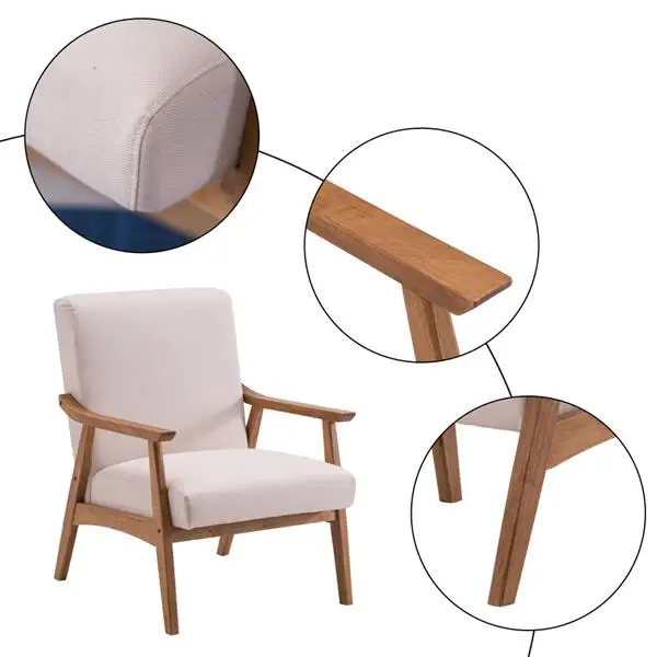 【USA READY STOCK】(67x72.5x82cm) Solid Wood Retro Simple Single Sofa Chair Backrest without Buckle Beige
【USA READY STOCK】(67x72.5x82cm) Solid Wood Retro Simple Single Sofa Chair Backrest without Buckle Beige