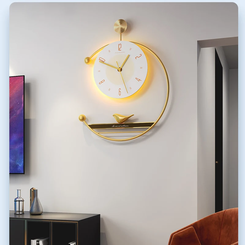 Wall Clock Living Room Decoration Modern Design Luminous Luxury Metal WATCHES Nordic Minimalist Reloj De Pared Led Clock KC5ZB
Wall Clock Living Room Decoration Modern Design Luminous Luxury Metal WATCHES Nordic Minimalist Reloj De Pared Led Clock KC5ZB