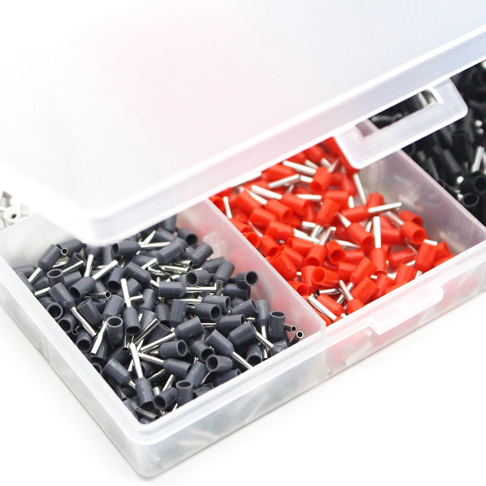 1200Pcs Assorted End Electrical Wire Crimp Terminal Connector Kit Set Crimping Terminals Copper Insulated Cord Pin | Обустройство