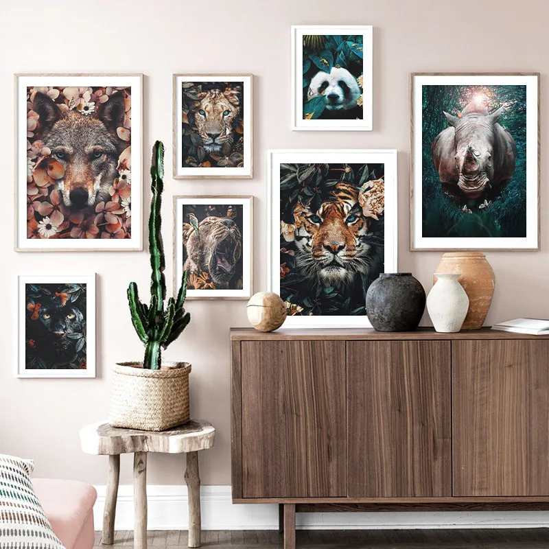Animal Art Posters Tiger Lions Jungle Wall Art Canvas Painting Prints Home Wall Pictures for Living Room Home Cuadros Decoration
Animal Art Posters Tiger Lions Jungle Wall Art Canvas Painting Prints Home Wall Pictures for Living Room Home Cuadros Decoration