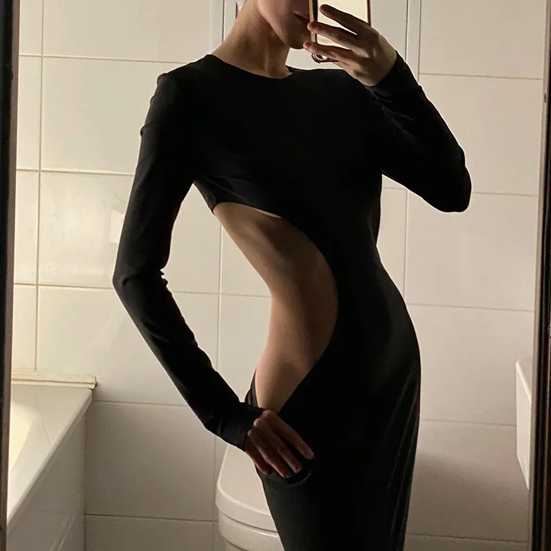 DSMTRC Hollow Out Long Sleeve Bodycon Maxi Dress Party Club Outfits for Women 2021 New Elegant Sexy Black Evening Dresses
DSMTRC Hollow Out Long Sleeve Bodycon Maxi Dress Party Club Outfits for Women 2021 New Elegant Sexy Black Evening Dresses