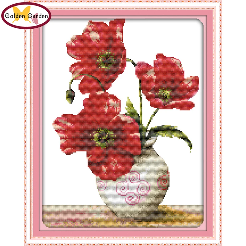 GG Blossoming Corn Poppy Pattern Cross Stitch Embroidery Needlework 11CT 14CT Handicraft Cross Stitch Kits for Home Decoration
GG Blossoming Corn Poppy Pattern Cross Stitch Embroidery Needlework 11CT 14CT Handicraft Cross Stitch Kits for Home Decoration