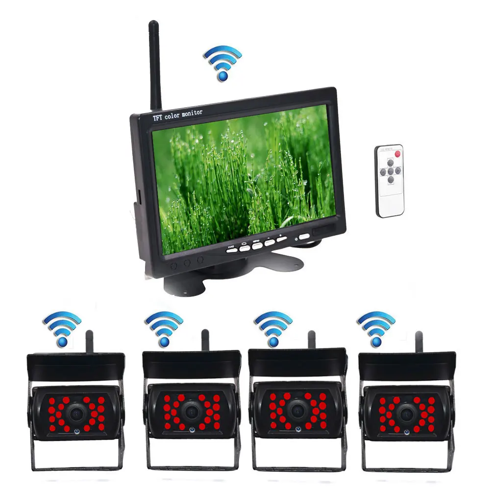 Wireless Reverse Reversing Camera & IR Night Vision 7" Car Monitor for Truck Bus Caravan RV Van Trailer Rear View Camera
Wireless Reverse Reversing Camera & IR Night Vision 7" Car Monitor for Truck Bus Caravan RV Van Trailer Rear View Camera