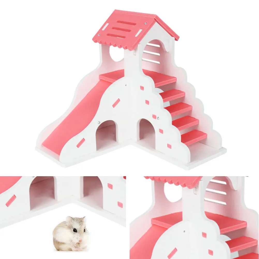 Hamster House Wooden Deluxe 2-Story Hut With Slide Durable Odorless Non-Toxic Mouse Exercise Toys For Small Animal Multi Color
Hamster House Wooden Deluxe 2-Story Hut With Slide Durable Odorless Non-Toxic Mouse Exercise Toys For Small Animal Multi Color