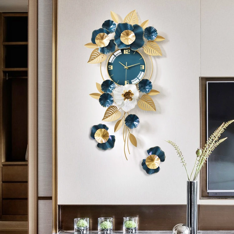 Chinese Style Wall Clock Large Flower Luxury Modern Design Metal Glass Wall Clock Living Room Duvar Saati Home Decoration
Chinese Style Wall Clock Large Flower Luxury Modern Design Metal Glass Wall Clock Living Room Duvar Saati Home Decoration