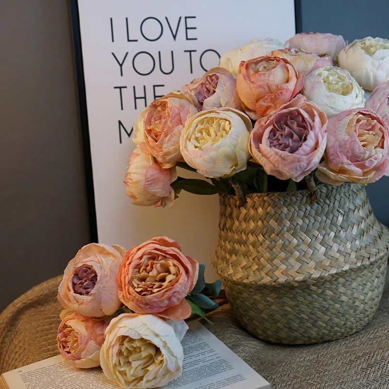 SunMade Retro Big Peony Silk Artificial Flowers Home Decor Wedding Decorations Flores Artificales Flower Arrangement Supplies
SunMade Retro Big Peony Silk Artificial Flowers Home Decor Wedding Decorations Flores Artificales Flower Arrangement Supplies