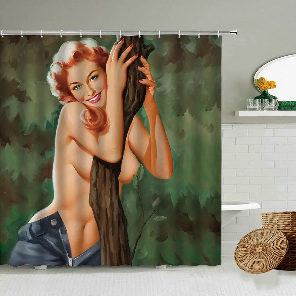 Sexy Beauty Woman Girl Pattern Printing Shower Curtain European Retro Poster Bathroom Bathtub Art Decoration With Hook Curtains
Sexy Beauty Woman Girl Pattern Printing Shower Curtain European Retro Poster Bathroom Bathtub Art Decoration With Hook Curtains